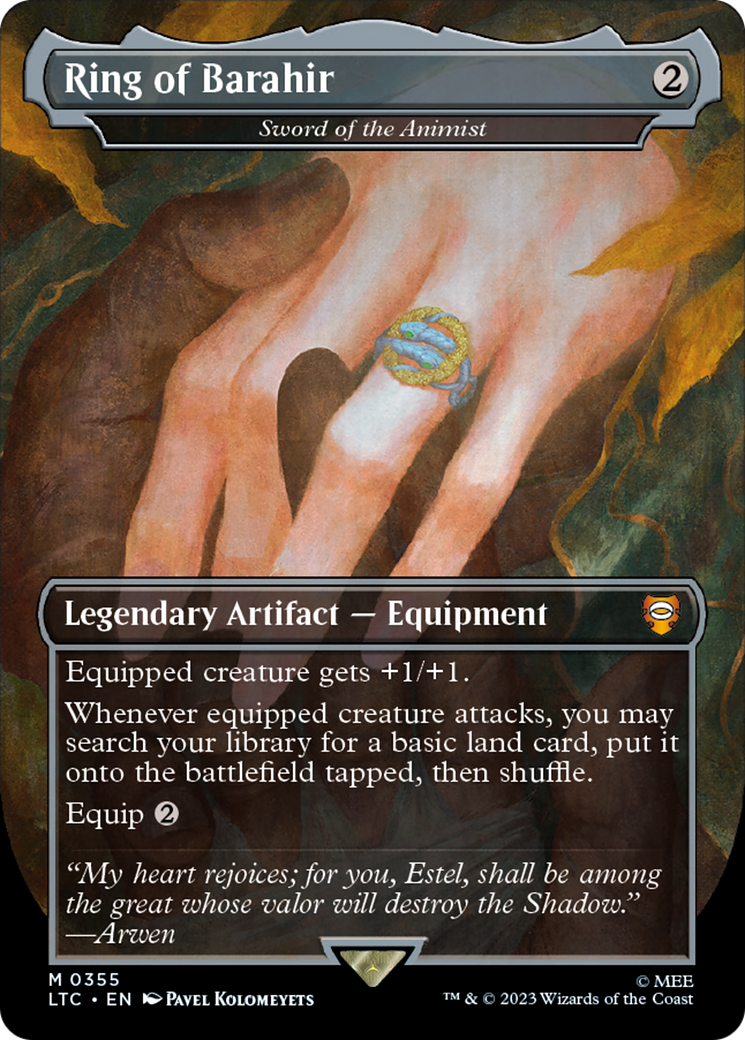 Sword of the Animist (LTC-355) - Tales of Middle-earth Commander / Ring of Barahir (Borderless) Foil