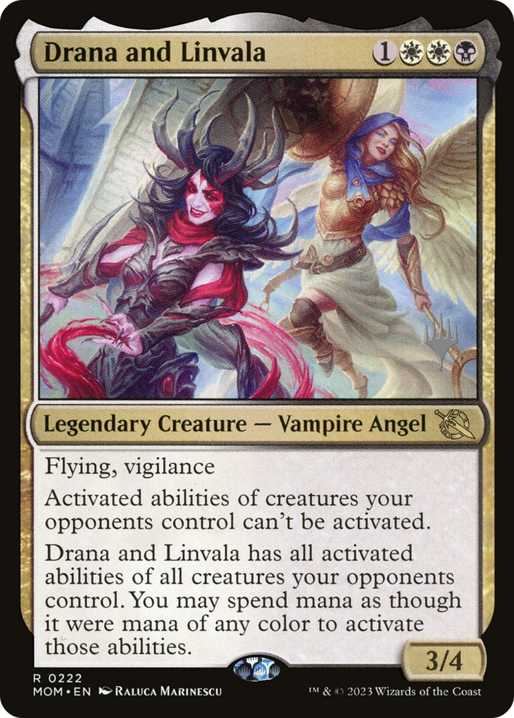 Drana and Linvala (PPMOM-222P) - March of the Machine Promos Foil