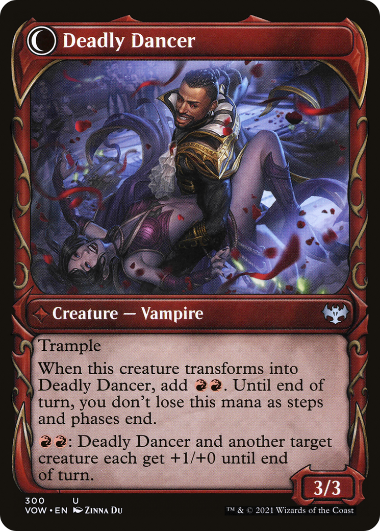 Alluring Suitor // Deadly Dancer (VOW-300) - Innistrad: Crimson Vow: (Showcase, Double Faced Transform) Foil