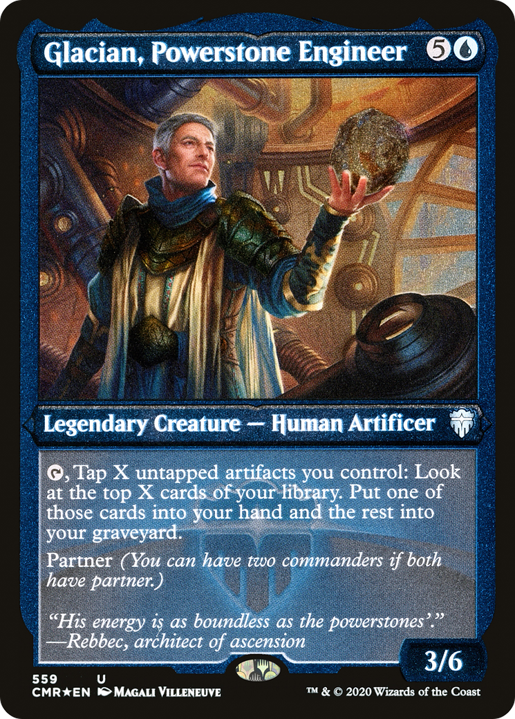 Glacian, Powerstone Engineer (CMR-559) - Commander Legends Etched Foil
