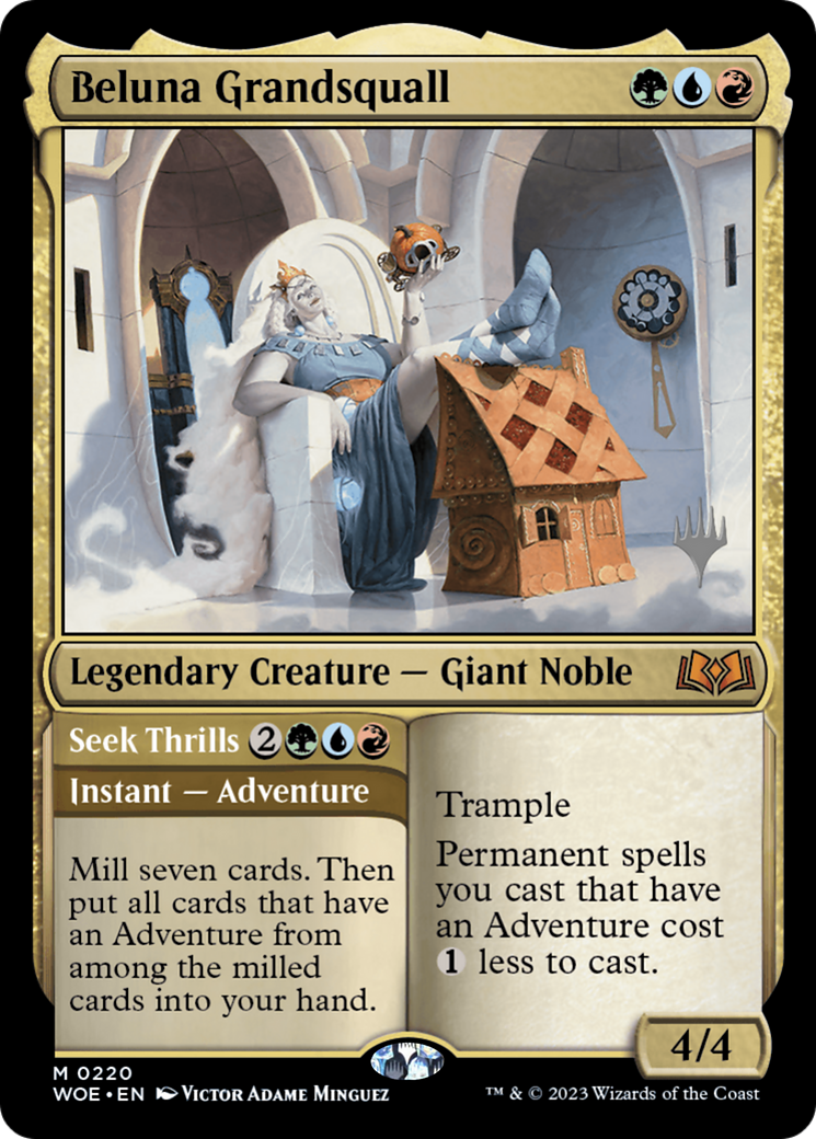 Beluna Grandsquall // Seek Thrills (PPWOE-220) - Wilds of Eldraine Promos Foil