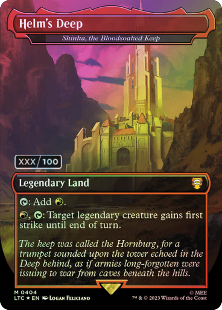 Shinka, the Bloodsoaked Keep (LTC-404) - Tales of Middle-earth Commander / Helm's Deep (Borderless) Foil
