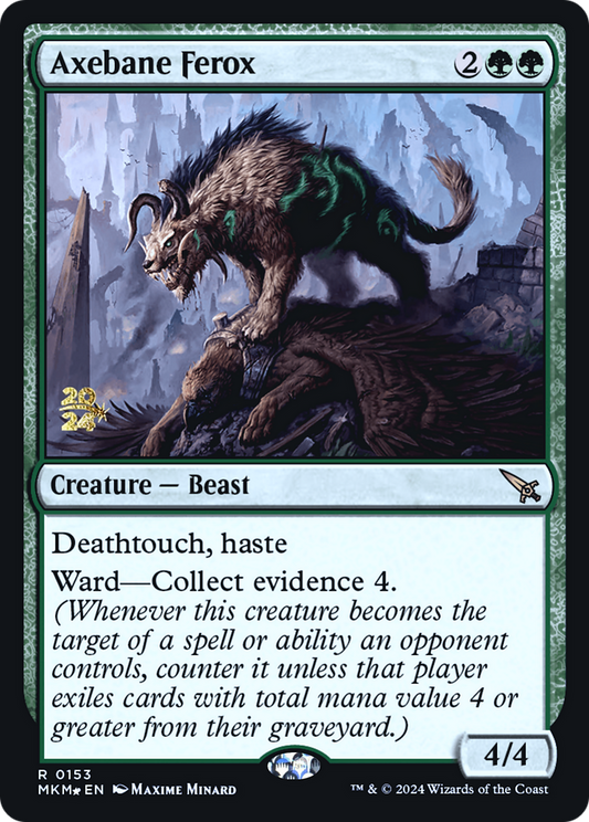 Axebane Ferox (PRE-153) - Murders at Karlov Manor Promos Foil