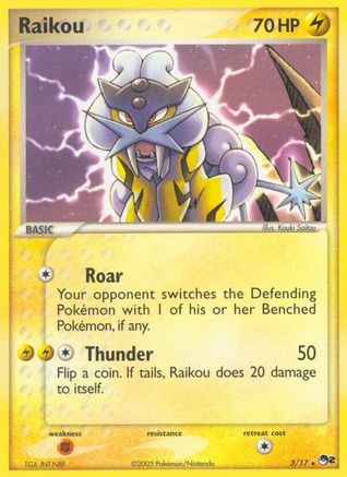 Raikou 3/017  - Holofoil POP Series 2 - Rare
