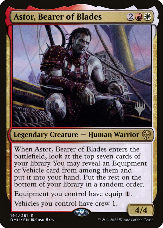 Astor, Bearer of Blades (PPDMU-194P) - Dominaria United Promos