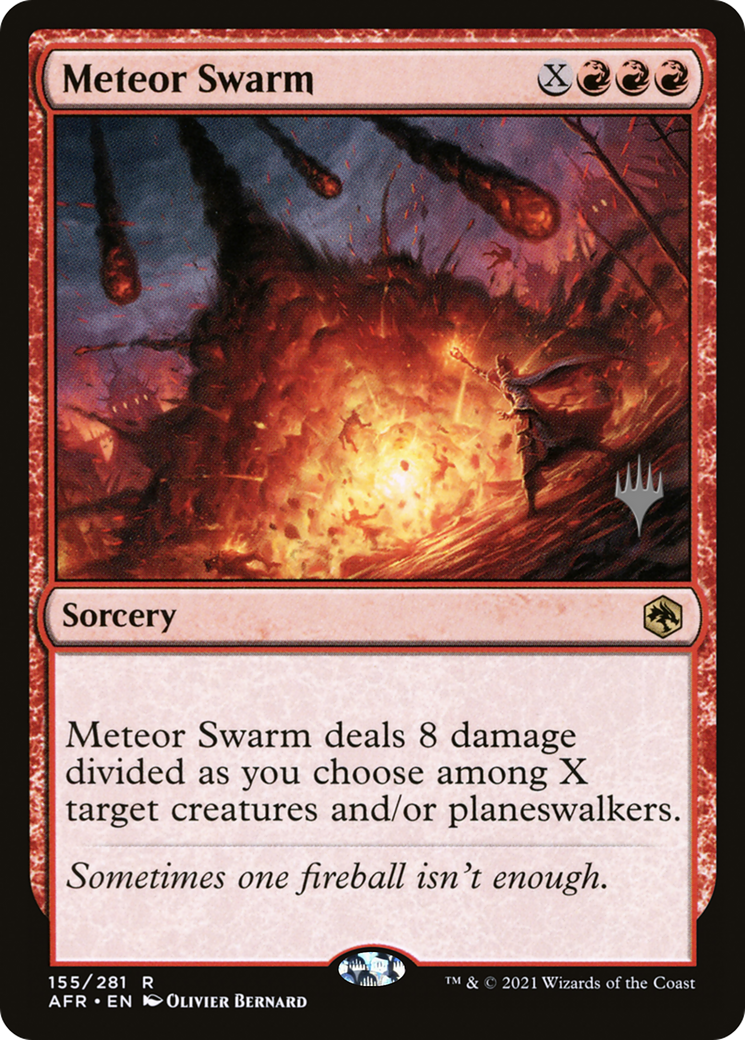 Meteor Swarm (PPAFR-155) - Adventures in the Forgotten Realms Promos Foil