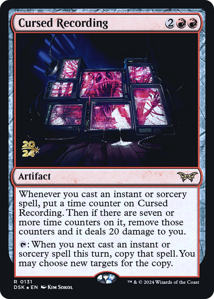Cursed Recording (PRE-131) - Duskmourn: House of Horror Promos Foil