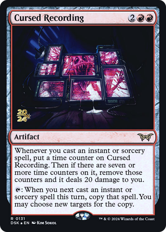 Cursed Recording (PRE-131) - Duskmourn: House of Horror Promos Foil
