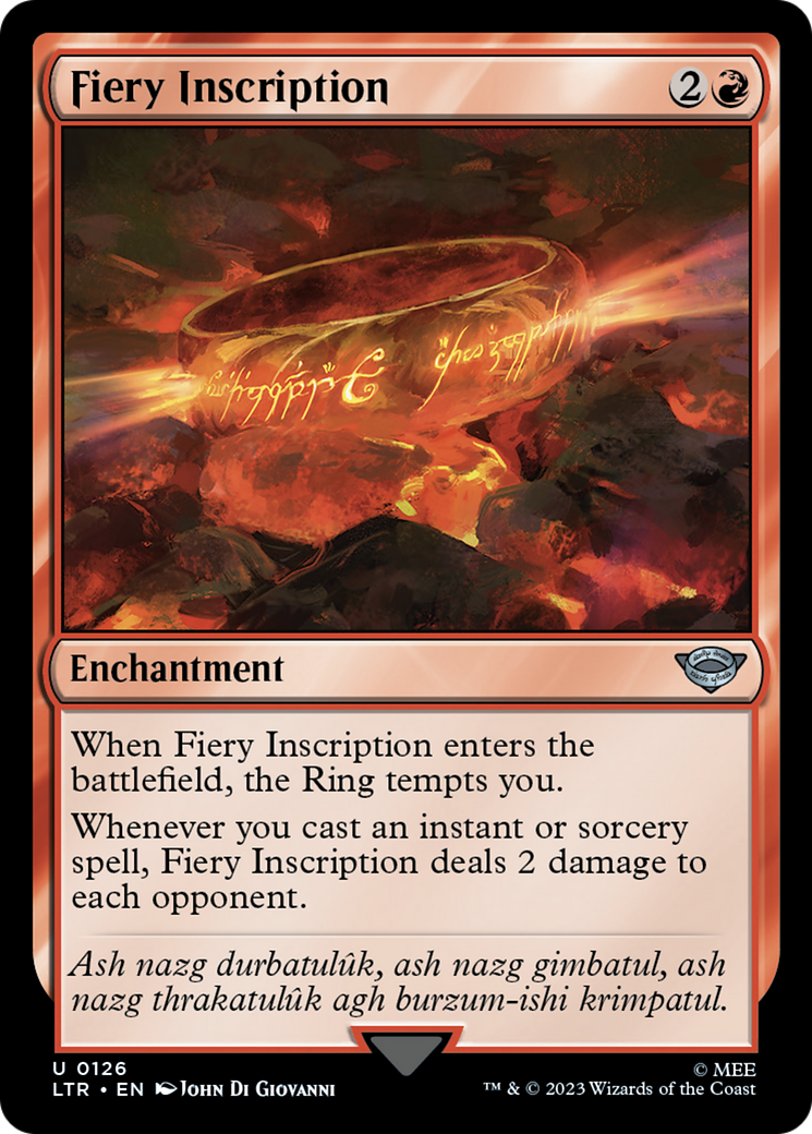 Fiery Inscription (LTR-126) - The Lord of the Rings: Tales of Middle-earth