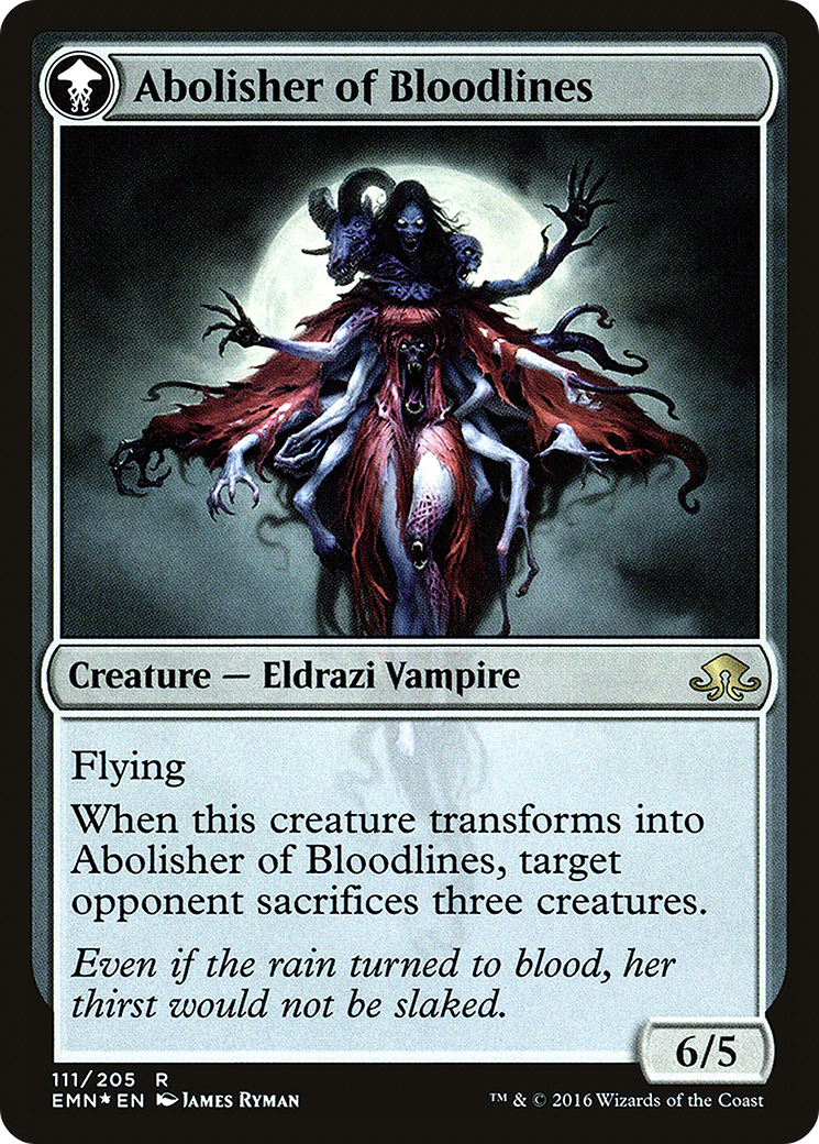 Voldaren Pariah // Abolisher of Bloodlines (PRE-111S) - Eldritch Moon Promos: (mooneldrazidfc) Foil