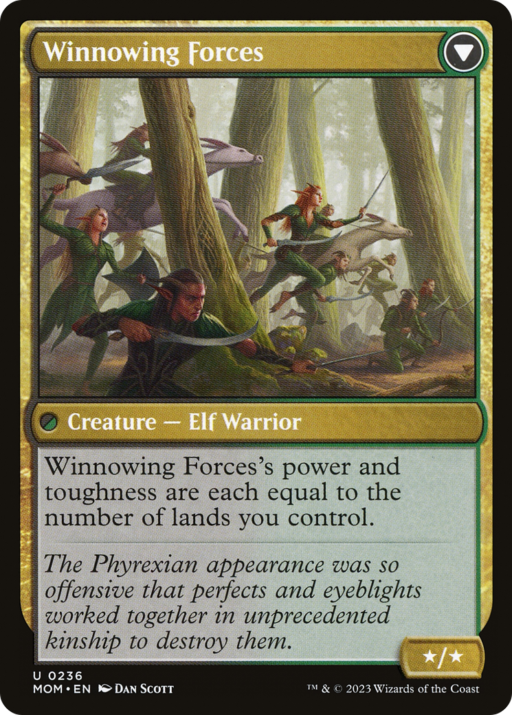 Invasion of Lorwyn // Winnowing Forces (MOM-236) - March of the Machine Foil