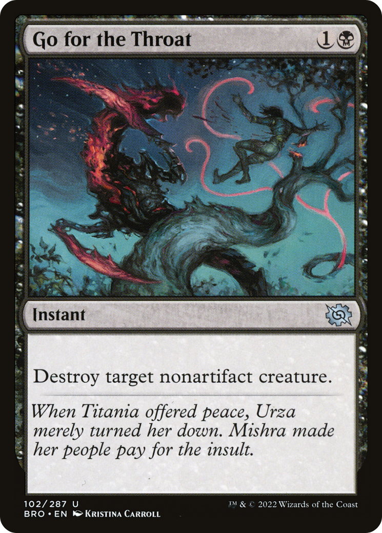 Go for the Throat (BRO-102) - The Brothers' War Foil