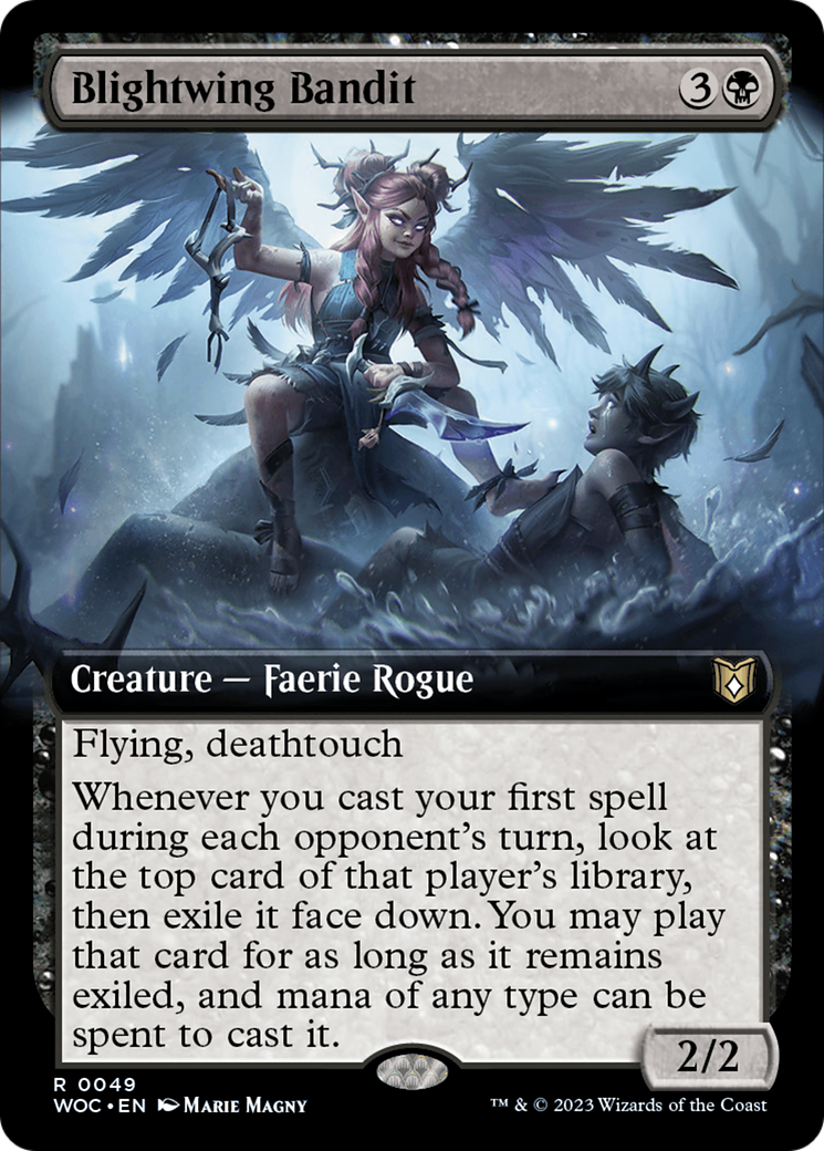 Blightwing Bandit (WOC-049) - Wilds of Eldraine Commander: (Extended Art)