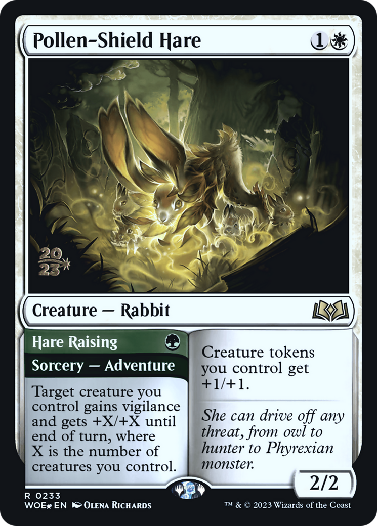 Pollen-Shield Hare // Hare Raising (PRE-233) - Wilds of Eldraine Promos Foil