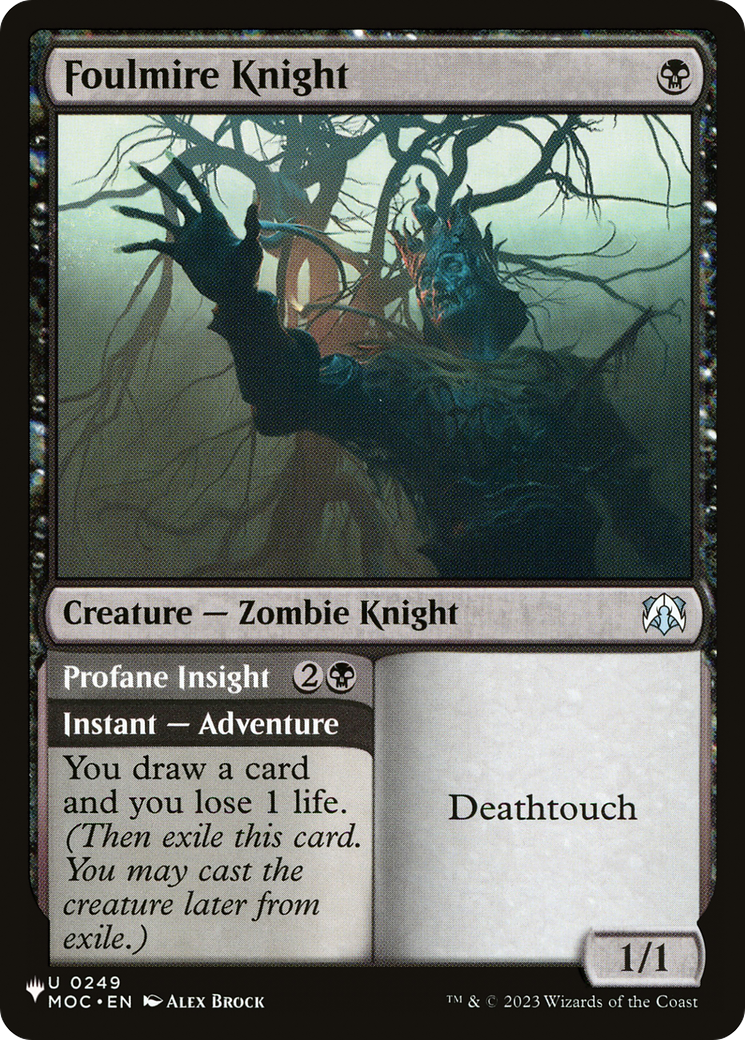Foulmire Knight // Profane Insight (LIST-0249) - The List