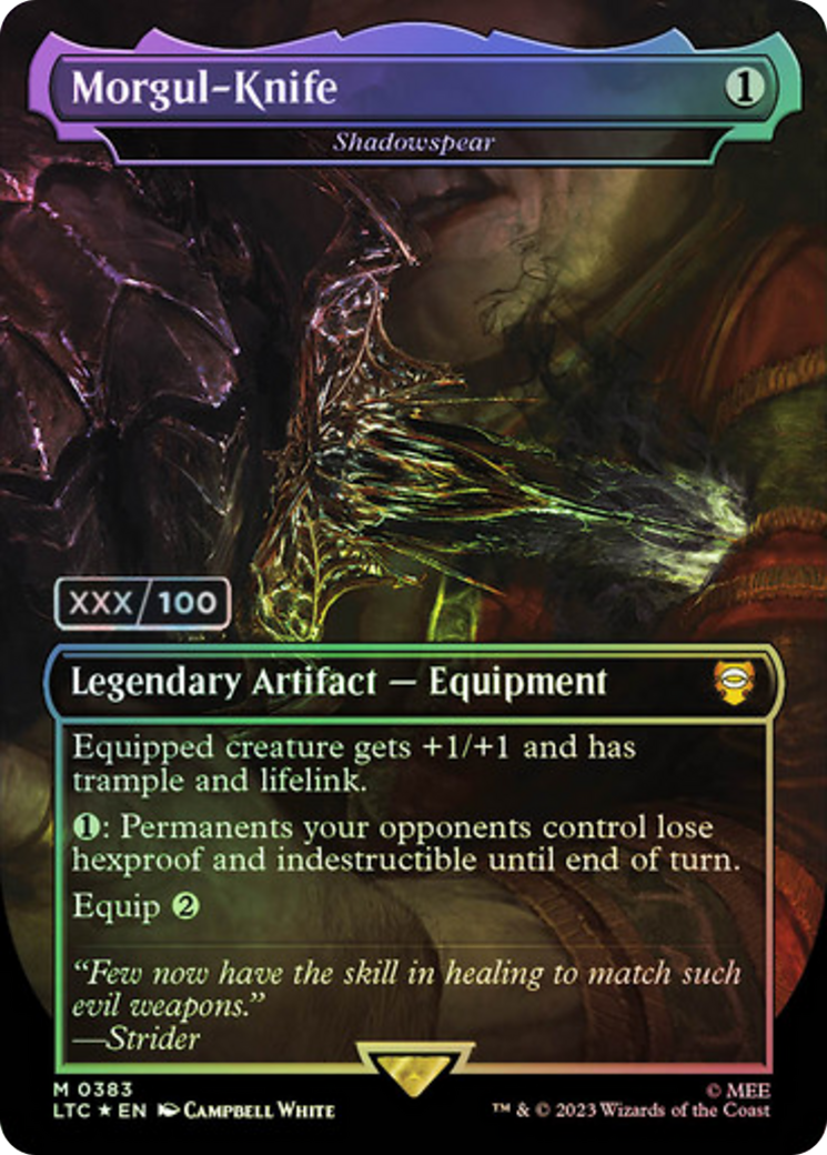 Shadowspear (LTC-383) - Tales of Middle-earth Commander / Morgul-Knife (Borderless) Foil