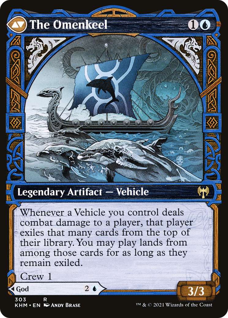 Cosima, God of the Voyage // The Omenkeel (KHM-303) - Kaldheim: (Showcase) Foil