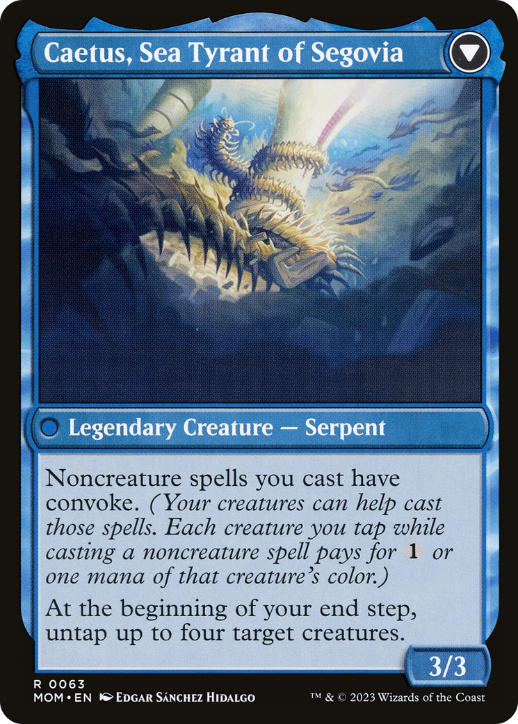 Invasion of Segovia // Caetus, Sea Tyrant of Segovia (MOM-063) - March of the Machine