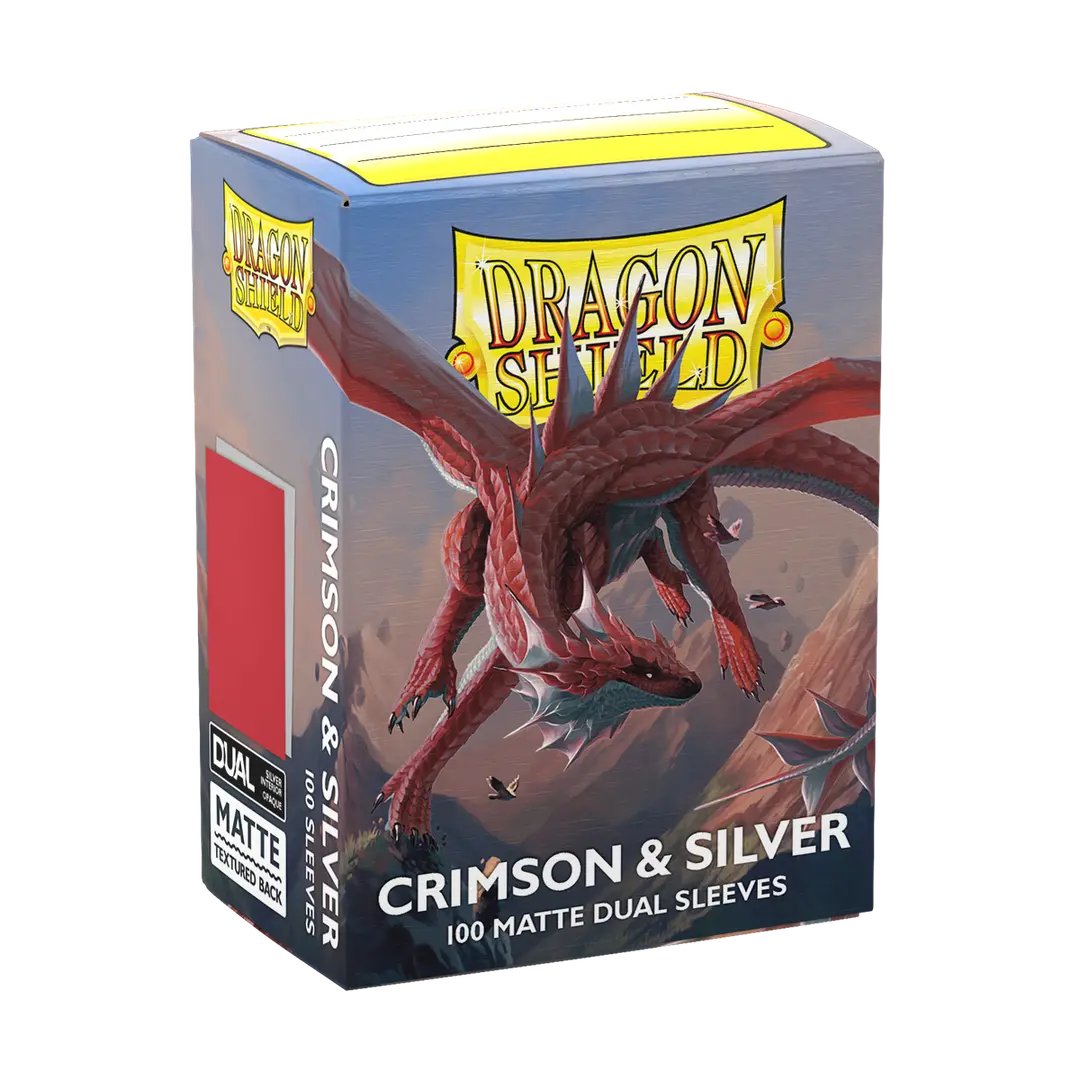 Dragon shield Dual Matte:  Crimson & Silver