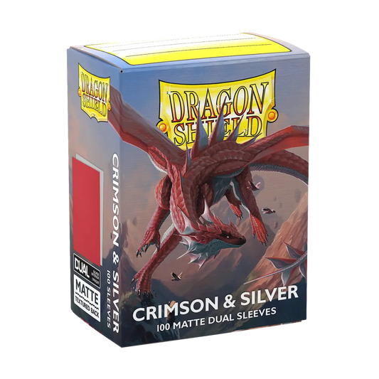 Dragon shield Dual Matte:  Crimson & Silver