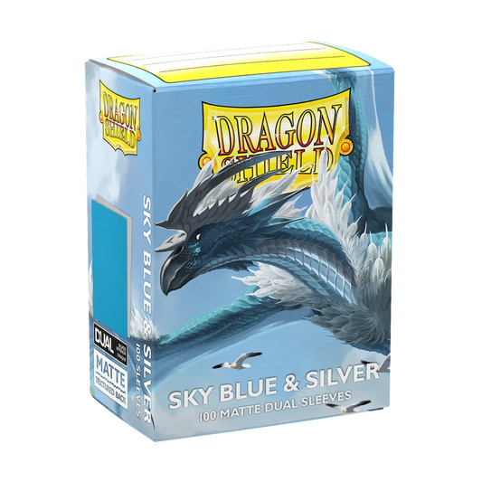 Dragon shield Dual Matte:  Sky Blue & Silver