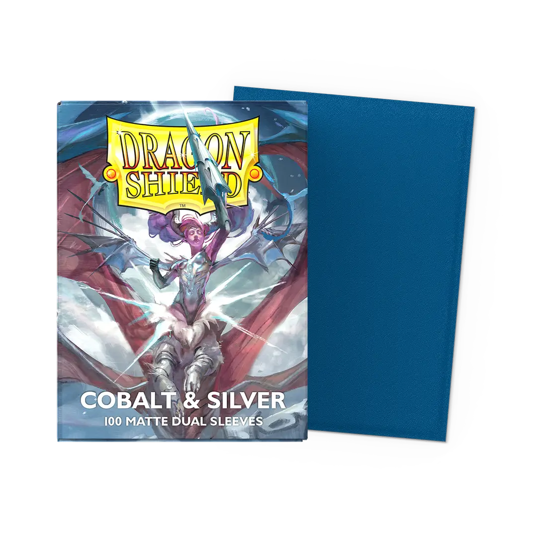 Dragon shield Dual Matte:  Cobalt & Silver