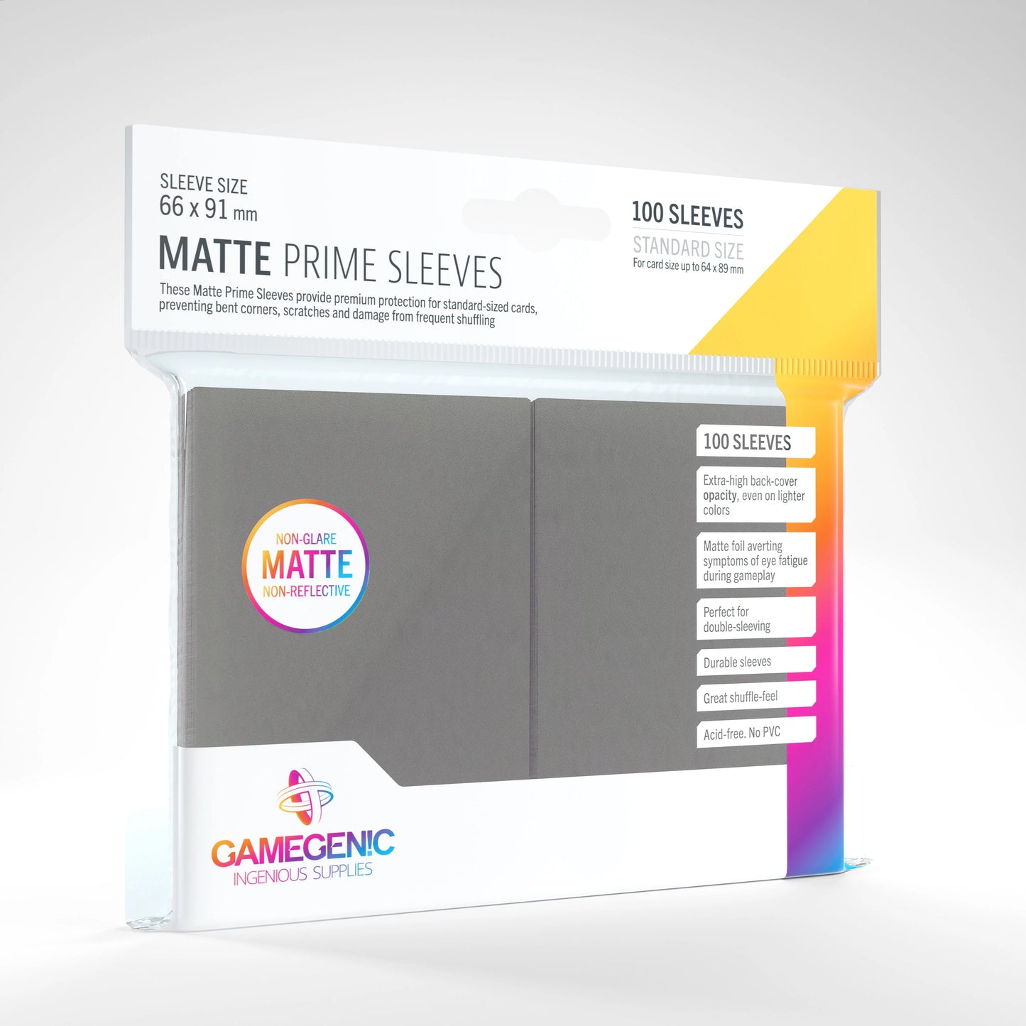 Matte Prime Sleeves: Dark Grey