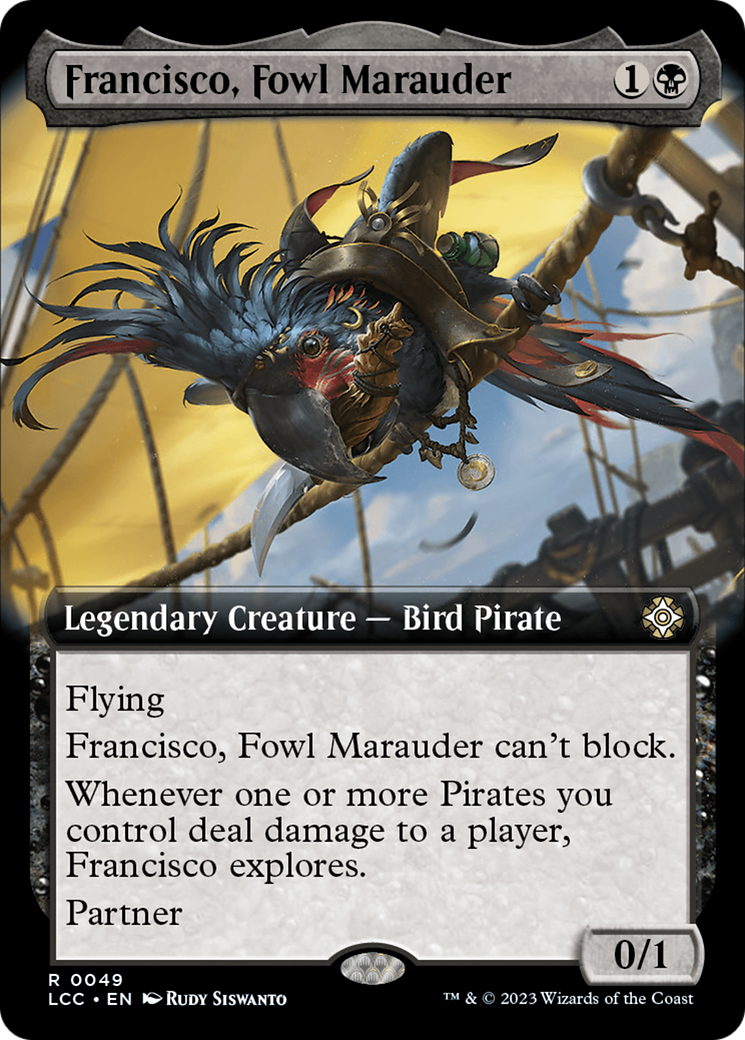 Francisco, Fowl Marauder (LCC-049) - The Lost Caverns of Ixalan Commander: (Extended Art)