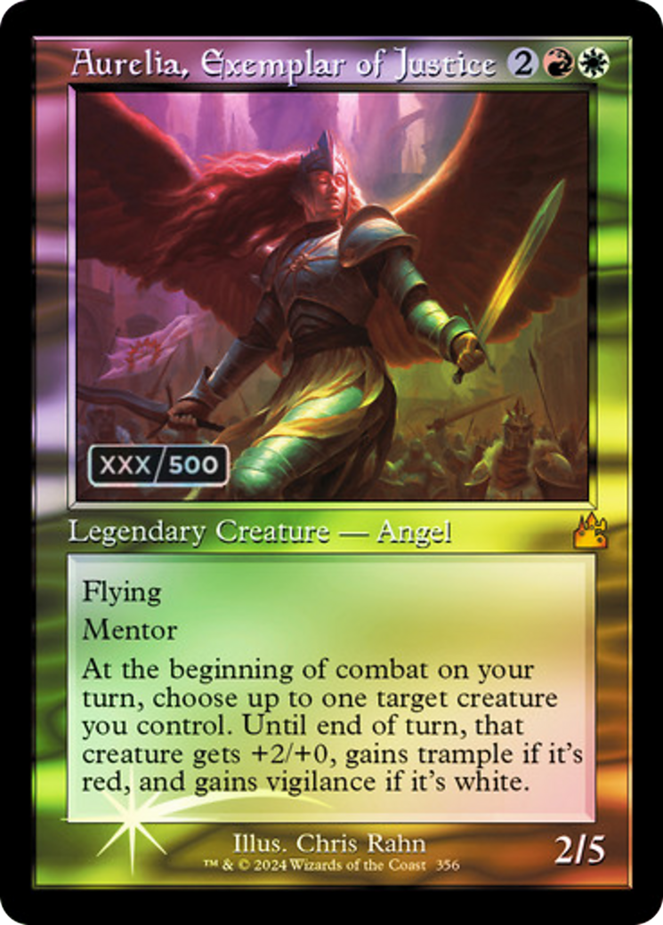 Aurelia, Exemplar of Justice (RVR-356) - Ravnica Remastered Foil