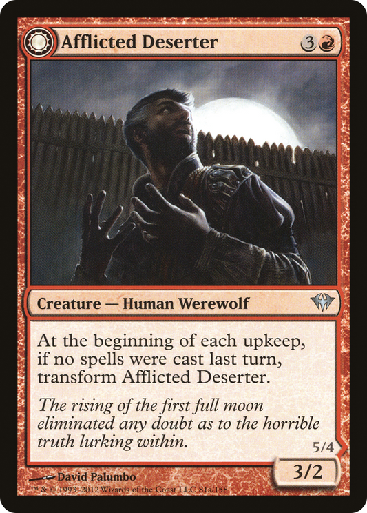 Afflicted Deserter // Werewolf Ransacker (DKA-081) - Dark Ascension: (Double Faced Transform) Foil