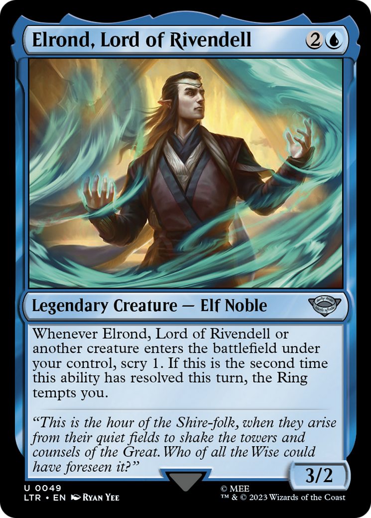 Elrond, Lord of Rivendell (LTR-049) - The Lord of the Rings: Tales of Middle-earth Foil