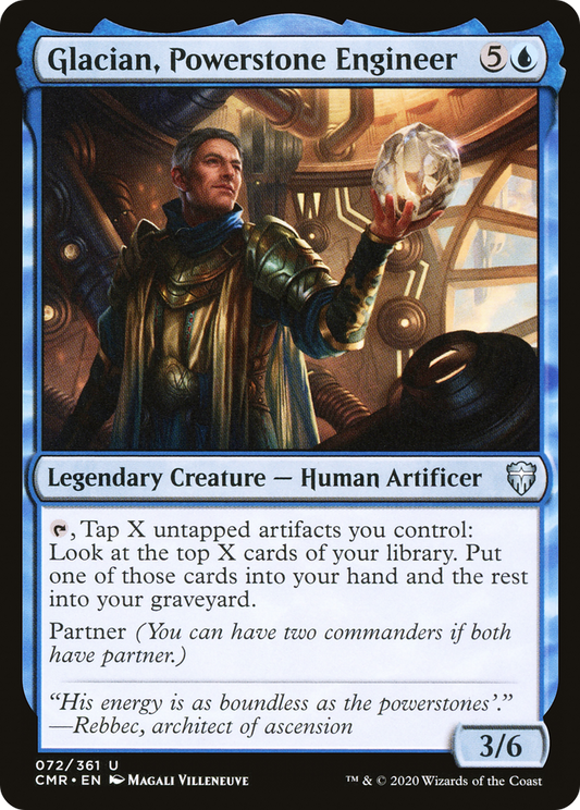 Glacian, Powerstone Engineer (CMR-072) - Commander Legends Foil