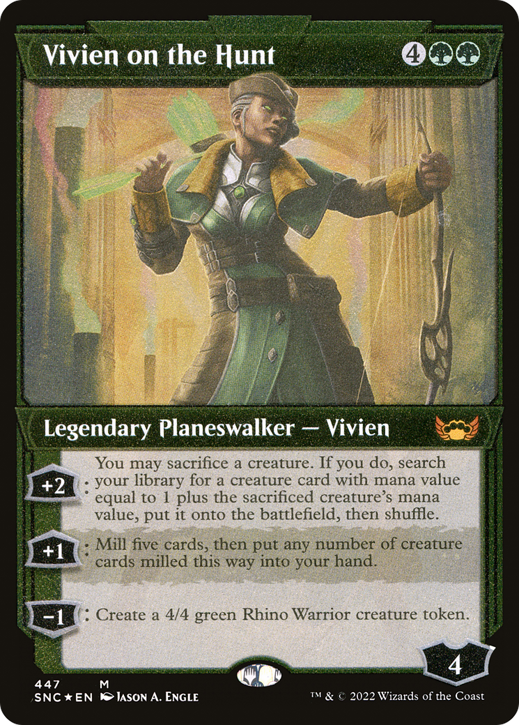 Vivien on the Hunt (SNC-447) - Streets of New Capenna: (Showcase) Etched Foil