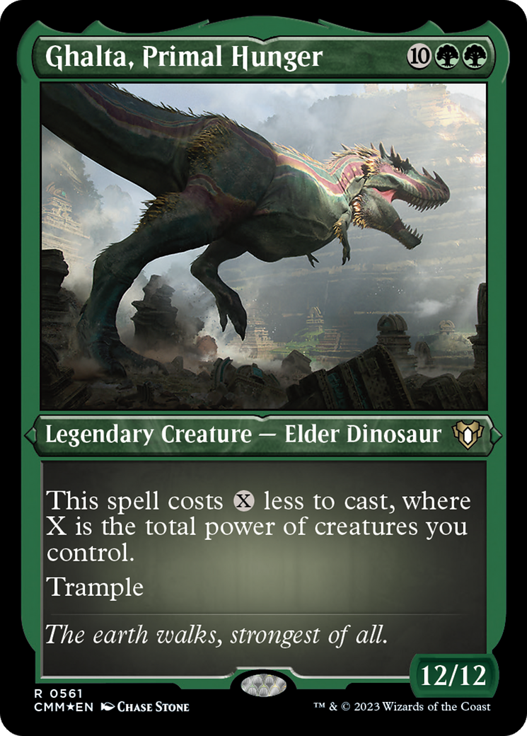 Ghalta, Primal Hunger (CMM-561) - Commander Masters Etched Foil