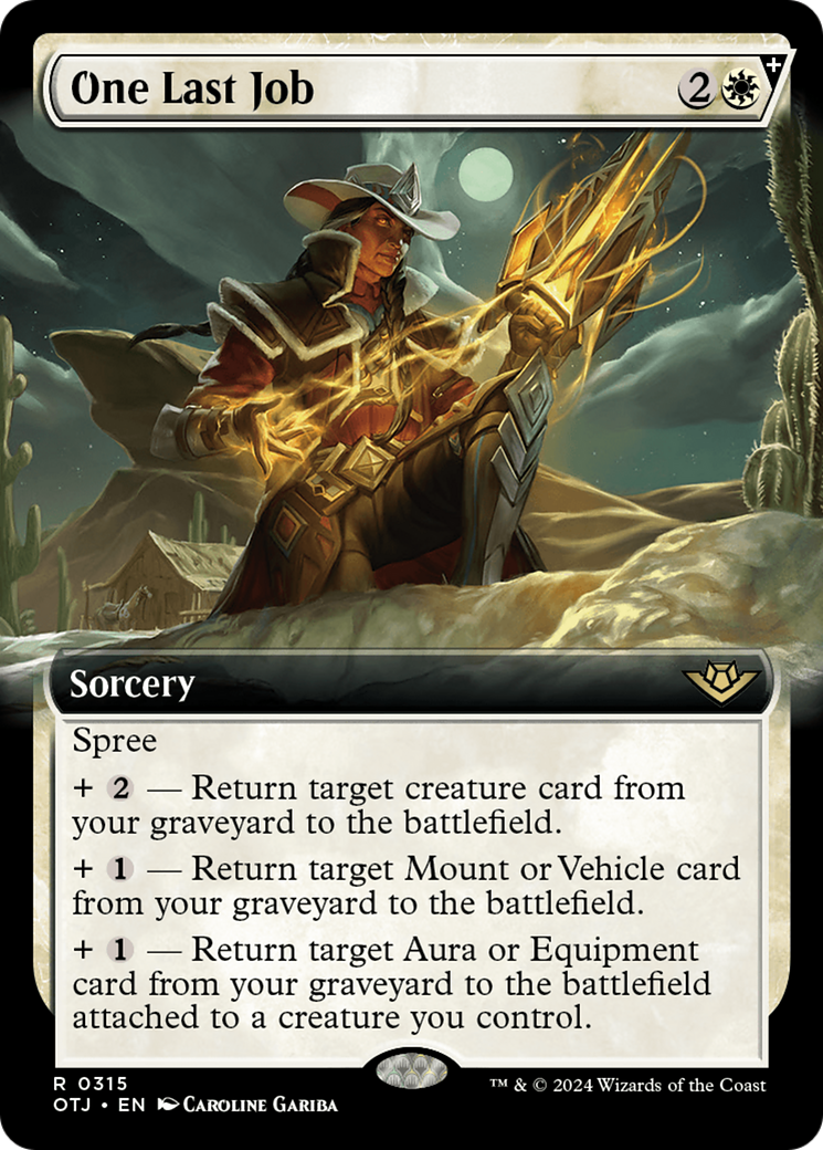 One Last Job (OTJ-315) - Outlaws of Thunder Junction: (Extended Art, spree) Foil