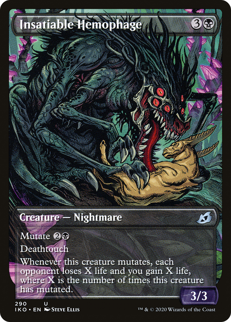 Insatiable Hemophage (IKO-290) - Ikoria: Lair of Behemoths: (Showcase) Foil