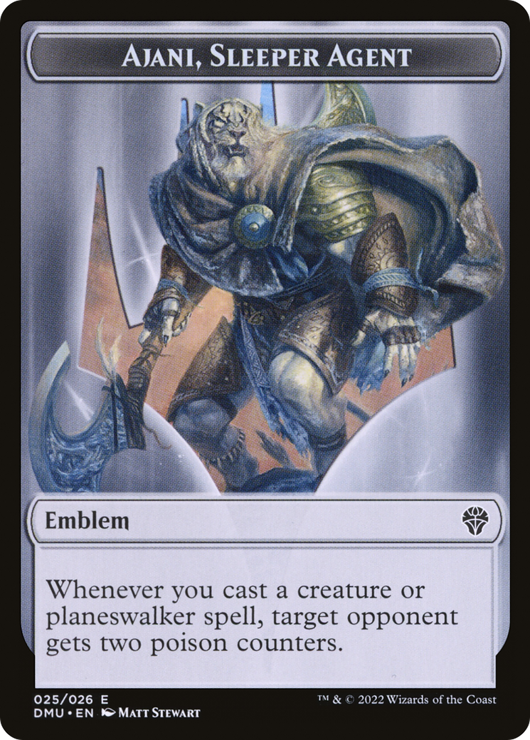 Ajani, Sleeper Agent Emblem (TDMU-025) - Dominaria United Tokens Foil