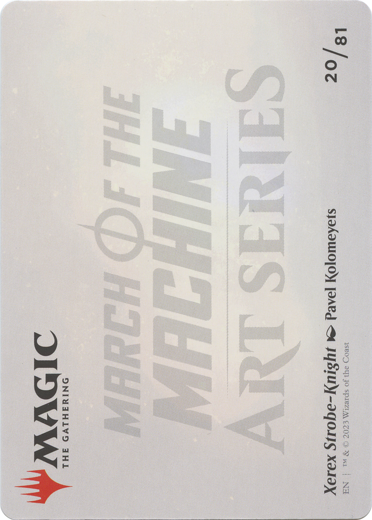 Xerex Strobe-Knight // Xerex Strobe-Knight (AMOM-020) - March of the Machine Art Series (Borderless) Foil