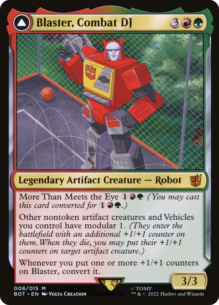 Blaster, Combat DJ // Blaster, Morale Booster (BOT-008) - Transformers