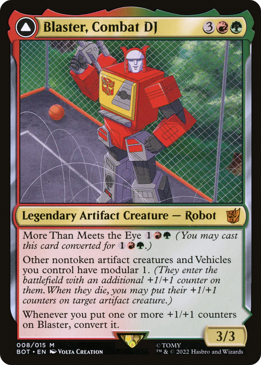 Blaster, Combat DJ // Blaster, Morale Booster (BOT-008) - Transformers