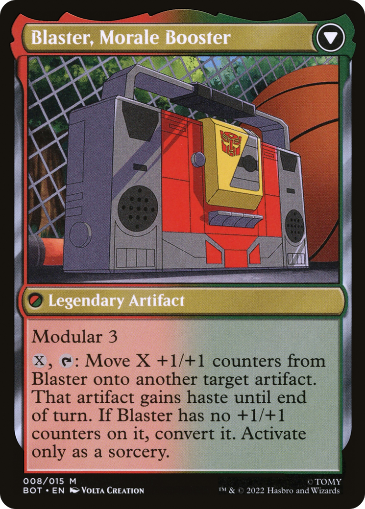 Blaster, Combat DJ // Blaster, Morale Booster (BOT-008) - Transformers