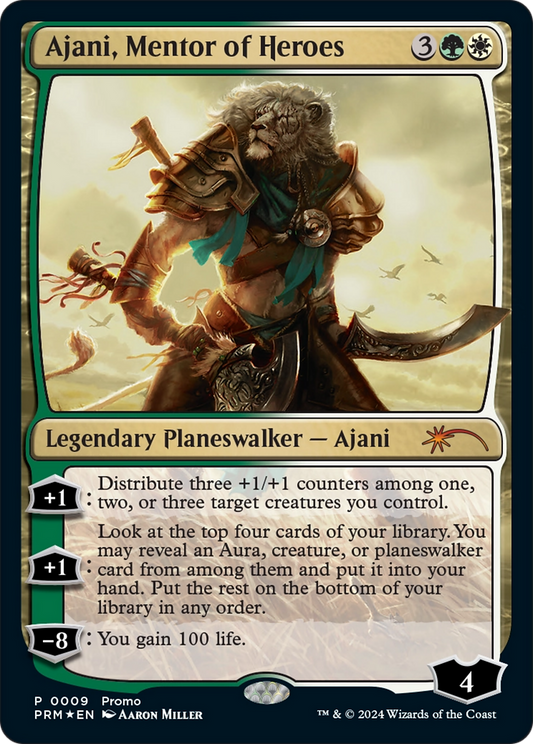 Ajani, Mentor of Heroes (UMP-009) - Media and Collaboration Promos Foil