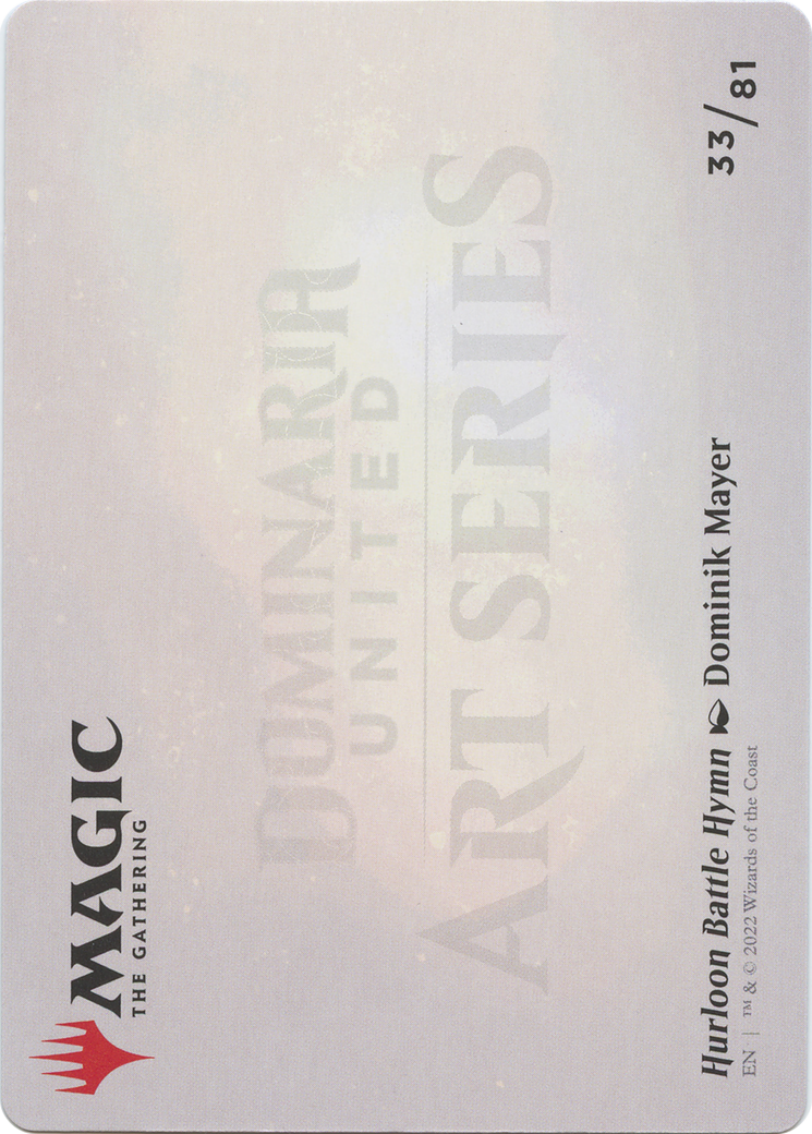 Hurloon Battle Hymn // Hurloon Battle Hymn (ADMU-033) - Dominaria United Art Series (Borderless) Foil