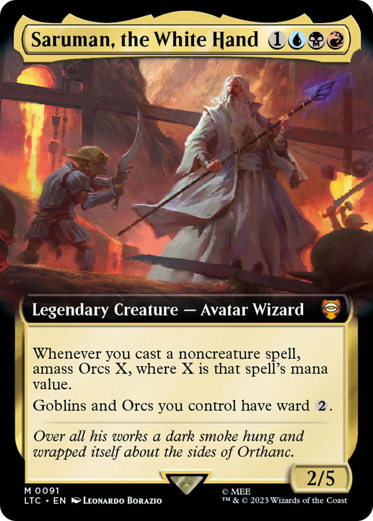 Saruman, the White Hand (LTC-091) - Tales of Middle-earth Commander: (Extended Art)