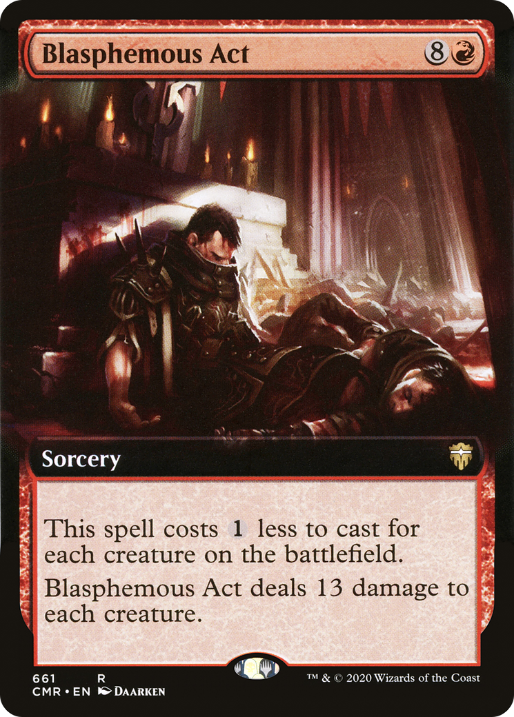 Blasphemous Act (CMR-661) - Commander Legends: (Extended Art) Foil