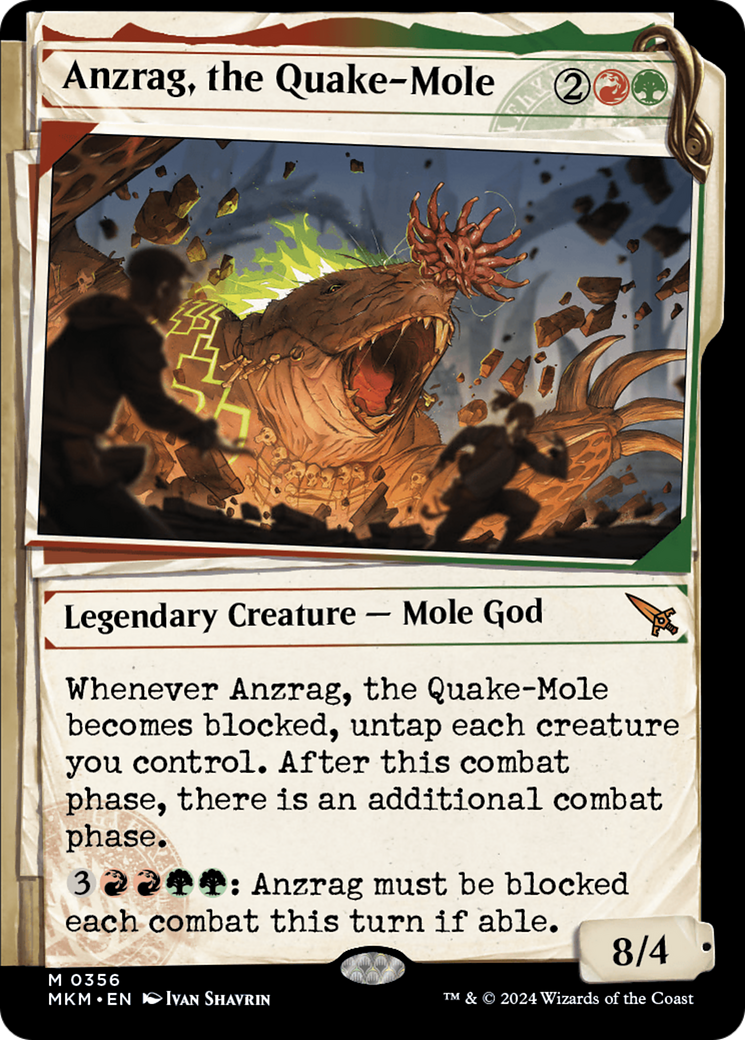 Anzrag, the Quake-Mole (MKM-356) - Murders at Karlov Manor: (Showcase) Foil