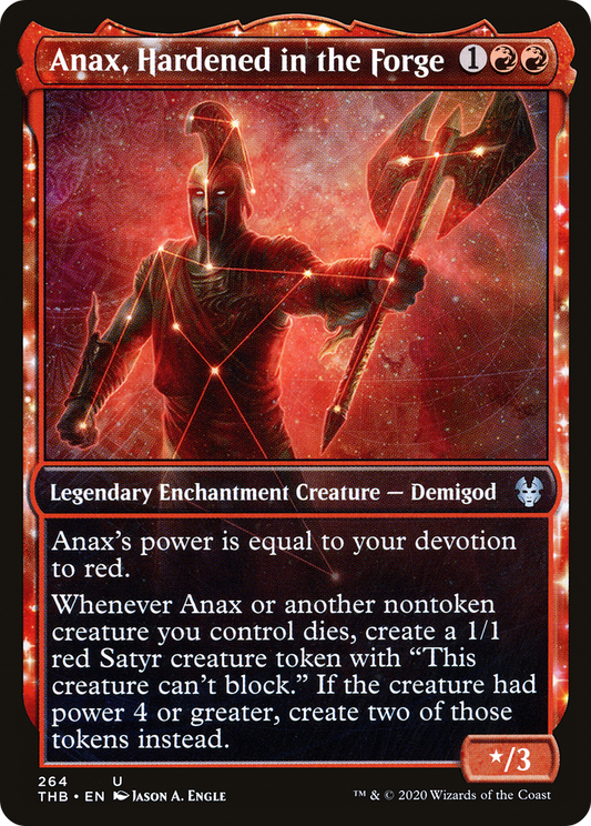 Anax, Hardened in the Forge (THB-264) - Theros Beyond Death: (enchantment, Showcase)