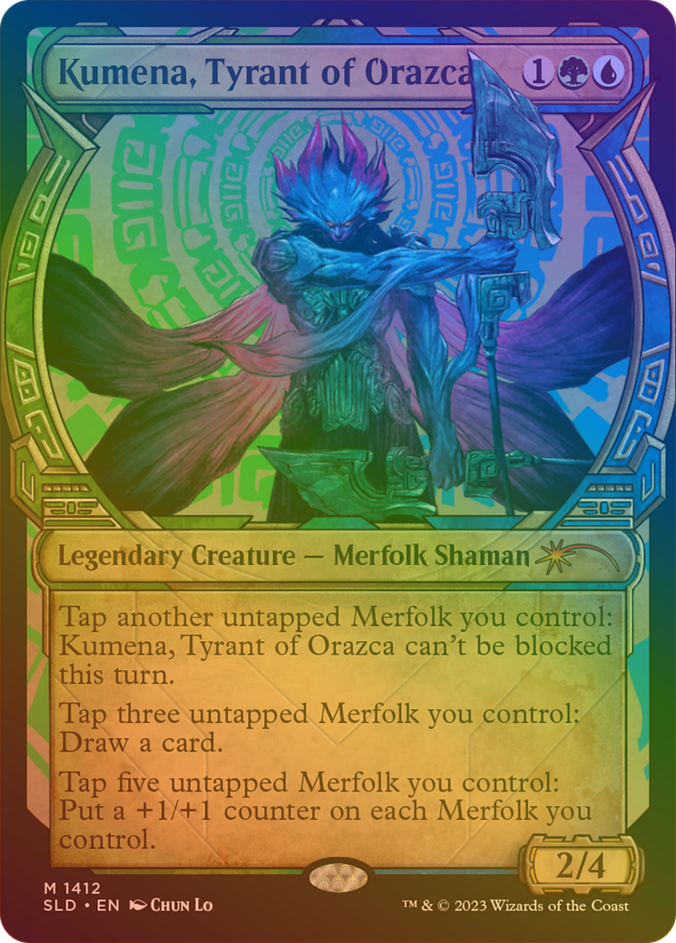 Kumena, Tyrant of Orazca (SLD-1412) - Secret Lair Drop: (Showcase) Foil