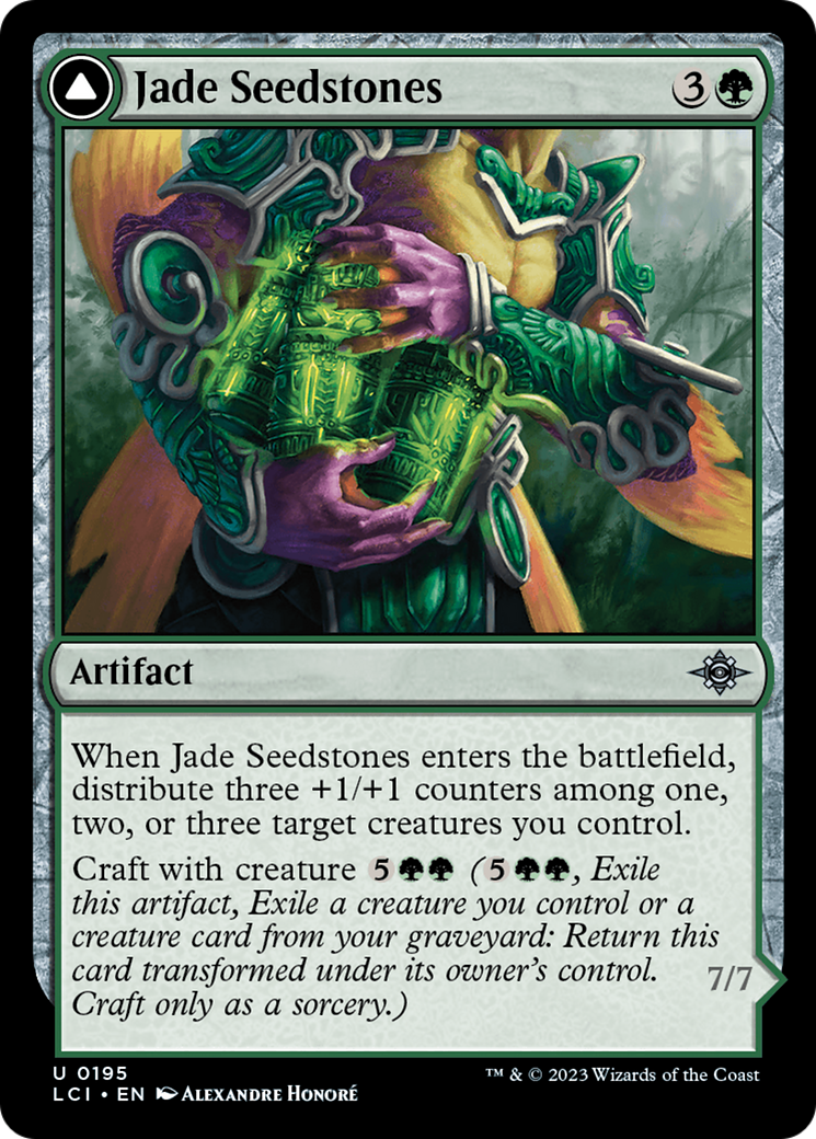 Jade Seedstones // Jadeheart Attendant (LCI-195) - The Lost Caverns of Ixalan