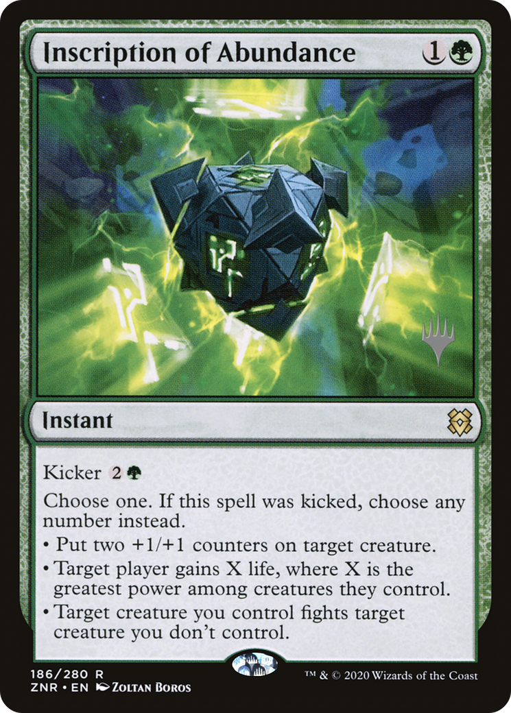 Inscription of Abundance (PPZNR-186) - Zendikar Rising Promos Foil
